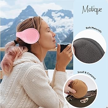 Motique Accessories Dark Grey Adjustable Ear Warmers Men